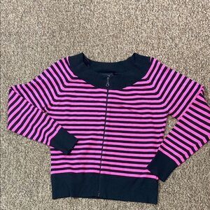 MIXIT Stretch Striped Pink and Black Women’s Sweater Size L